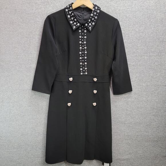 BURRYCO QUIET RICH STYLE STUDED COLLARED DRESS, SIZE M, NWT - Picture 4 of 12